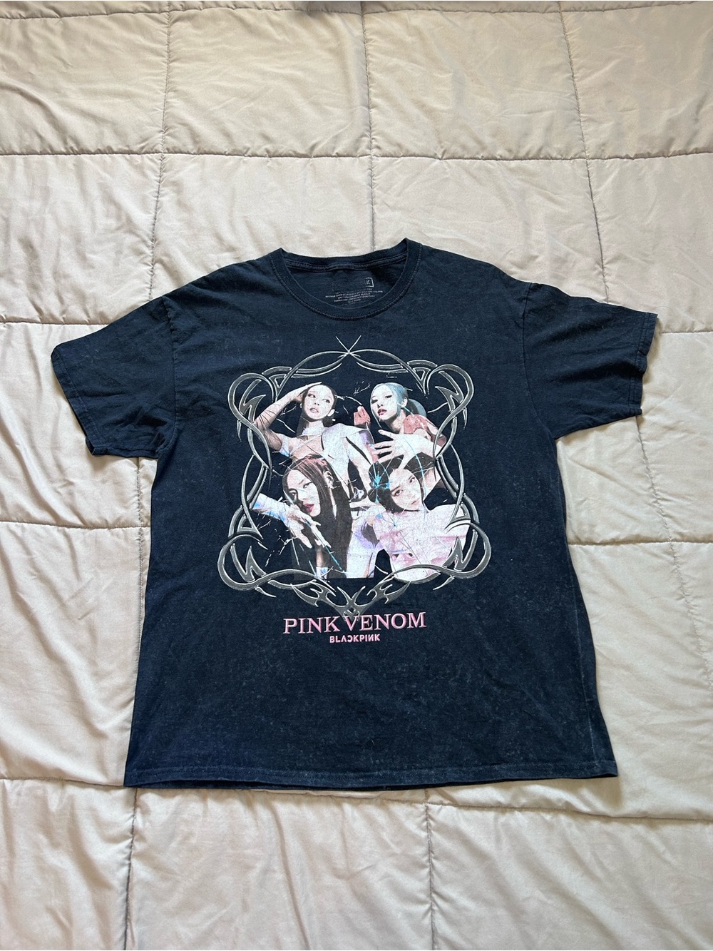 Pink Venom Graphic Tee - Black